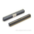 Conector hembra SMT de dos filas con paso de 0,8 mm